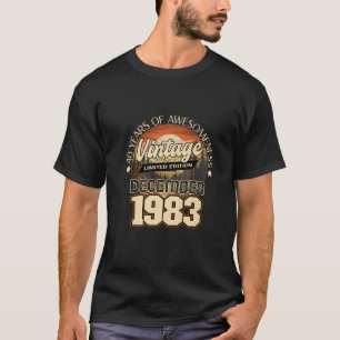 40th Birthday December 1983 Vintage 40 Years Old G T-Shirt