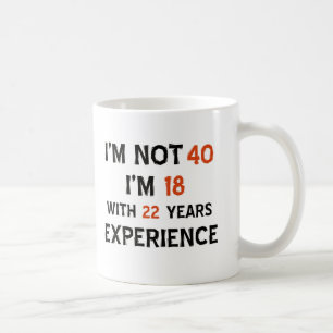 40th birthday designs coffee mug