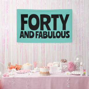 40TH BIRTHDAY FABULOUS PARTY BANNER