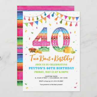 40th Birthday Fiesta Invitation