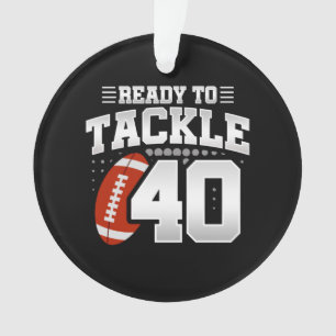40th Birthday - Football Mom - Football Player Ornament