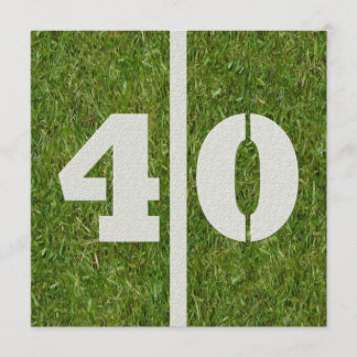 40th Birthday Football Party Invitation