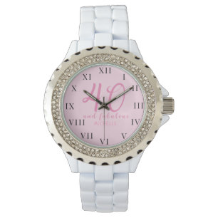 40th Birthday for Her Forty Pink Girly Elegant Watch