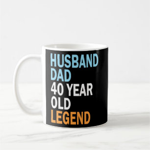 40th Birthday For Men 40 Year Vintage Dad Coffee Mug