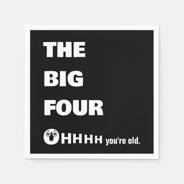 40th Birthday Getting Old Humour  Napkin (Front)