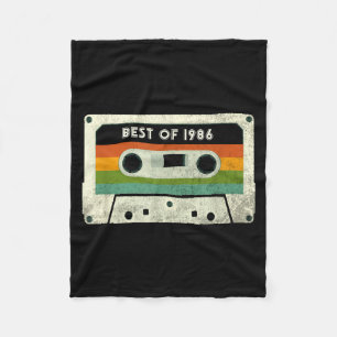 40th Birthday Gift 40 Years Old Men Women Retro Vi Fleece Blanket