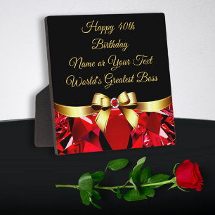 40th Birthday Gift for Boss, Coworker, Employee Plaque