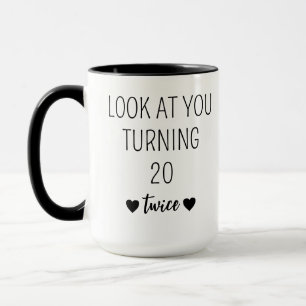 40th Birthday Gift for Women, 40th Birthday Mug, P Mug