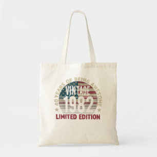 40th Birthday Gift Men Vintage 1982 40 Years Old U Tote Bag