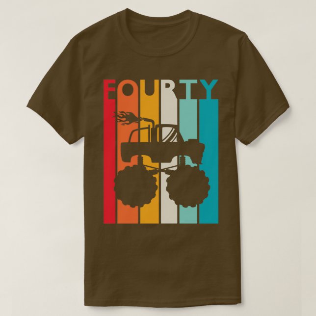 40th Birthday Gift Monster Truck Shirt 40 Year Old (Design Front)