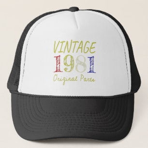 40th Birthday Gift Retro Vintage 1981 Trucker Hat