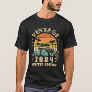 40th Birthday Gifts Drums Drummer Retro 1984 T-Shirt