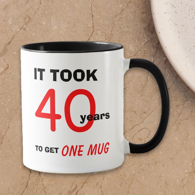 40th Birthday Gifts for Men Mug - Funny (Creator Uploaded)