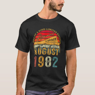 40Th Birthday Gifts Vintage August 1982 Limited Ed T-Shirt
