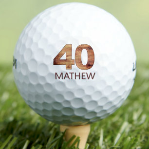 40th birthday golf balls 40 years golfer wood gift