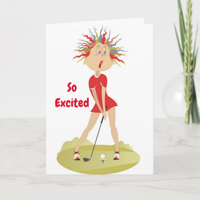 **40th BIRTHDAY HUMOR FOR GOLFER** Card (Front)