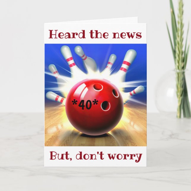 **40th BIRTHDAY HUMOR** TO MY *FAVORITE BOWLER* Holiday Card (Front)