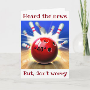 **40th BIRTHDAY HUMOR** TO MY *FAVORITE BOWLER* Holiday Card
