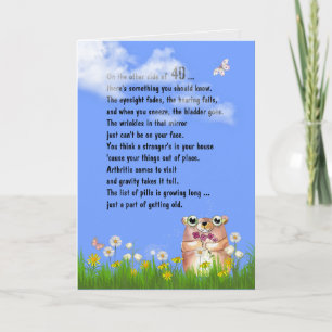 40th Birthday Humour Getting Old Card