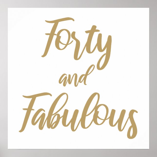 40th Birthday Humour Poster (Front)