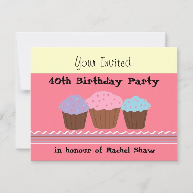40th Birthday Invitation (Front)
