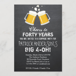 40th Birthday Invitation / Beer 40th Birthday
