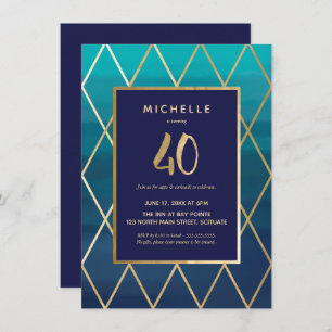 40th Birthday Invitation - Elegant Fortieth