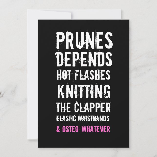 40th Birthday Invitation - Old Folks (Front)