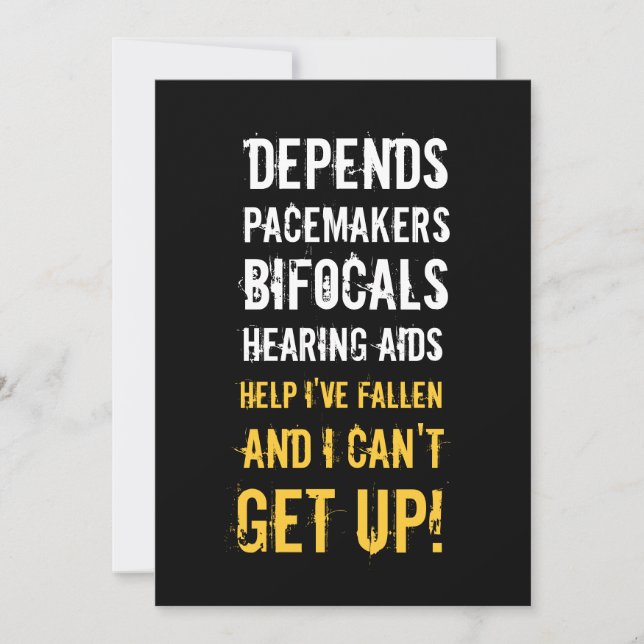 40th Birthday Invitation - Old Folks (Front)