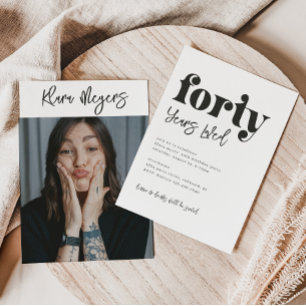 40th Birthday Invitation   Photo 40th Birthday