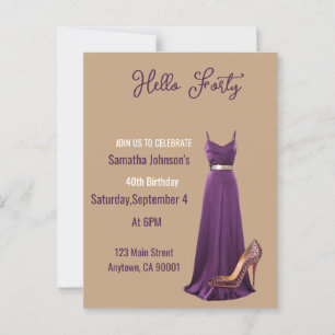 40th birthday invitation Postcard