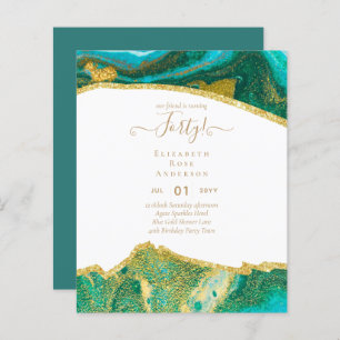 40th Birthday Invitations Glamour Girly Modern FUN