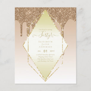 40th Birthday Invitations HER Girly Glamour Glitte Flyer