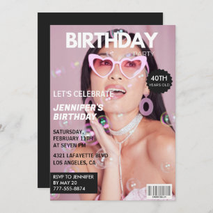 40th birthday invitations Magazine Cover