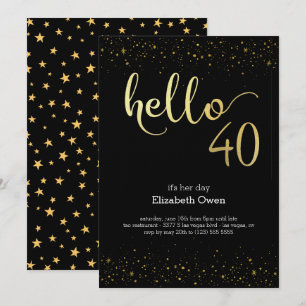 40th Birthday Invite