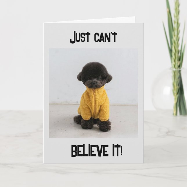 "40th BIRTHDAY??? JUST CAN'T BELIEVE IT Card (Front)