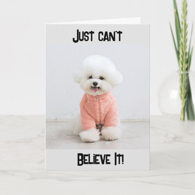 "40th BIRTHDAY??? JUST CAN'T BELIEVE IT Card (Front)