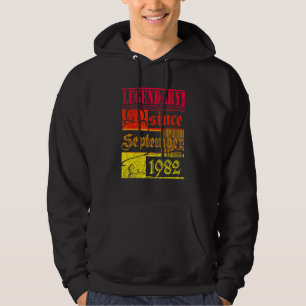 40th Birthday Legendary Since September 1982 Vinta Hoodie