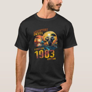 40th Birthday Limited 1983 Edition Elephant Premiu T-Shirt