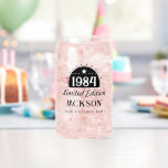 40th Birthday Limited Perfection 1984 Can Glass<br><div class="desc">Elegant stylish modern bold Cheers to Custom Years personalised birthday glassware.</div>