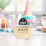 40th Birthday Limited Perfection 1984 Stemless Wine Glass<br><div class="desc">Elegant stylish modern bold Cheers to Custom Years personalised birthday glassware.</div>