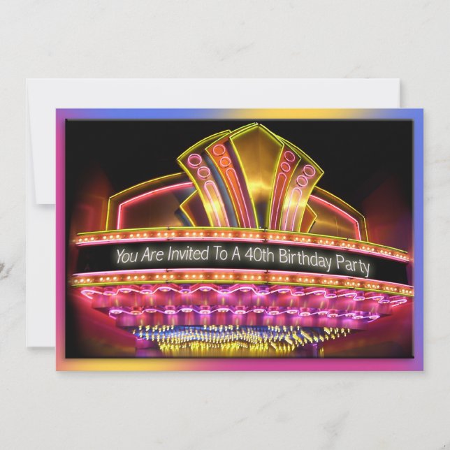 40th birthday Marquis Invitation (Front)