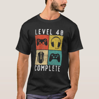 40Th Birthday Men 1981 Level Complete Gamer T-Shirt