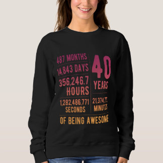 40th Birthday Men & Women Funny 40 Years Old Sweatshirt