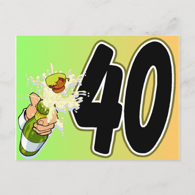 40th birthday merchandise postcard (Front)