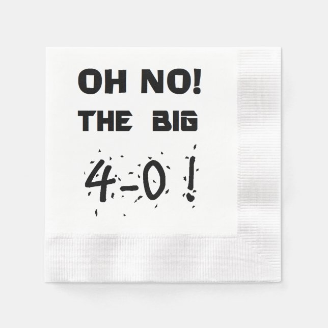 "40th Birthday" Napkins (Front)