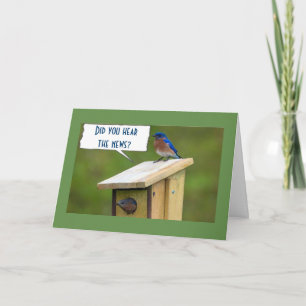 **40th BIRTHDAY NEWS** BIRDS SING THEIR GREETING Card