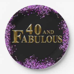 40th Birthday  Paper Plate