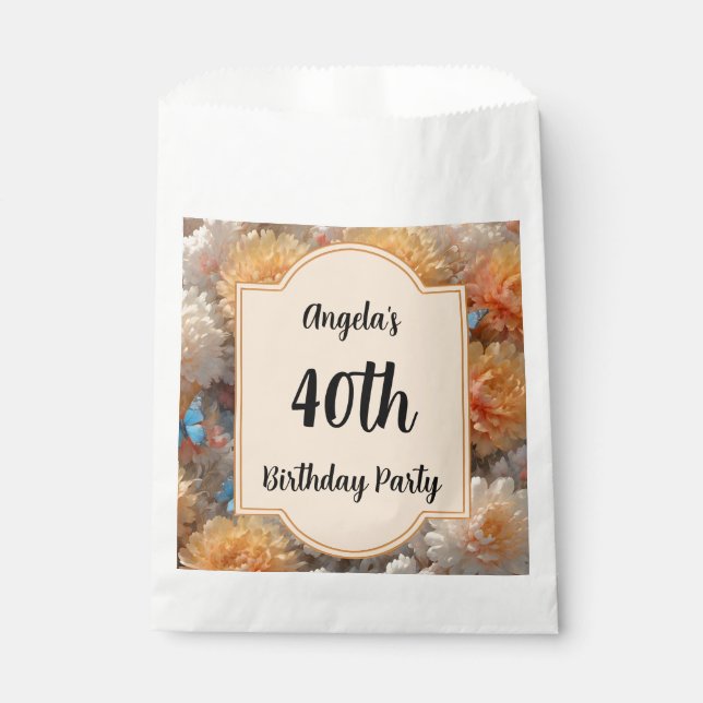 40th Birthday Party Favour Bag (Front)
