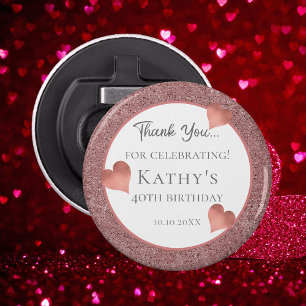 40th Birthday Party Gift Deep Champaign Bottle Opener